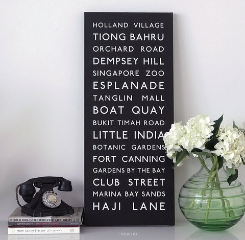 Personalised Bus Destination Canvas