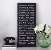 Personalised Bus Destination Canvas
