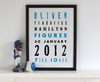 Personalised Baby Announcement - Letterpress style