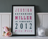 Personalised Baby Announcement - Letterpress style