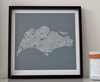 Typographic Singapore Map