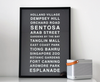 Personalised Bus Destination Print