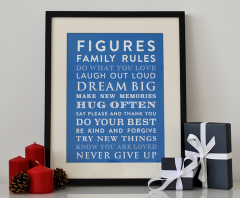 Personalised Family Rules Print