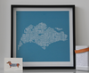 Typographic Singapore Map