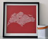 Typographic Singapore Map