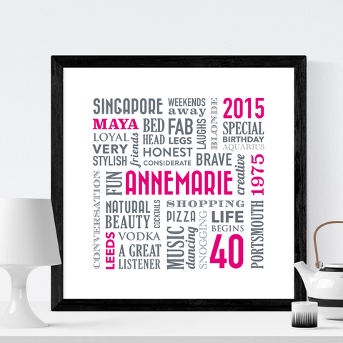 Bespoke Birthday / Memories Print
