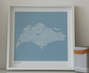Typographic Singapore Map